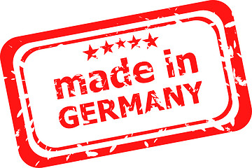 Image showing Red rubber stamp of Made In Germany