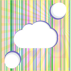 Image showing Abstract speech bubbles in the shape of clouds used in a social networks