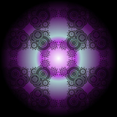 Image showing Pink Fractal Mandala Circle