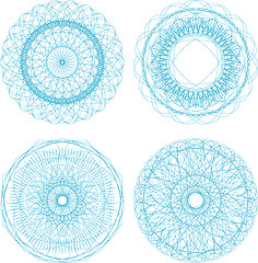 Image showing abstract blue with circle pattern, mandala set