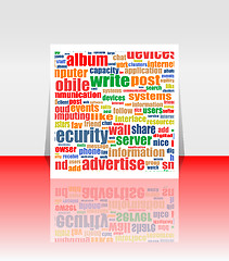 Image showing Marketing advertising communication word cloud concept