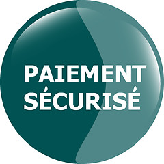 Image showing paiement securise, secure icon button