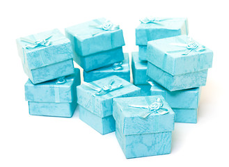 Image showing Cyan gift boxes