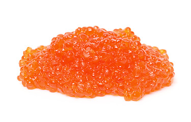 Image showing Red salted caviar, heap