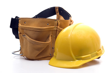 Image showing tool belt an hard hat