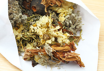 Image showing Chinese herbal tea ingredients 