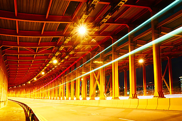 Image showing tunnel with car light