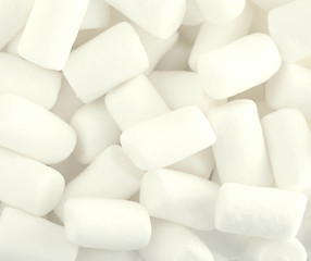 Image showing White marshmallows close up 
