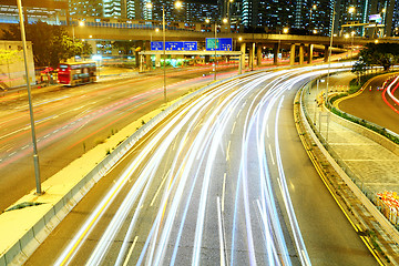 Image showing Highway at night 