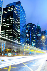 Image showing Cityscape at night in Hong Kong 