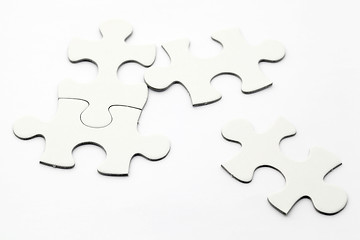 Image showing Puzzle pieces on white background 