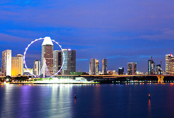 Image showing Singapore city at night