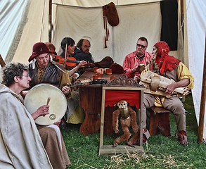 Image showing Medieval People Singing