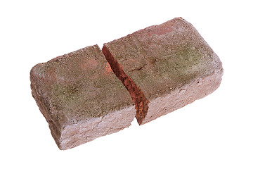 Image showing Broken brick isolated