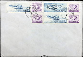 Image showing Envelope with Seven Stamps