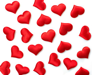 Image showing red hearts background