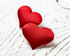 Image showing two red hearts