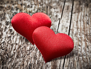 Image showing two red hearts