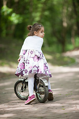 Image showing Girl on a bicycle