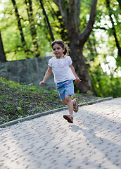 Image showing Little girl running