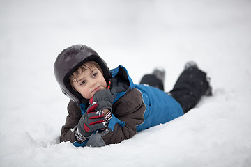 Image showing Relaxation after skiing