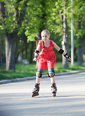 Image showing Girl on rollerblades