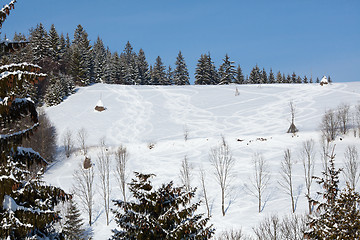 Image showing Snowy mountain slope