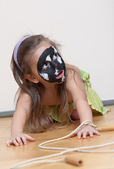 Image showing Dog alike painted girl's face