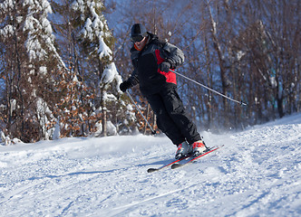 Image showing Man skiing