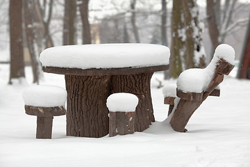 Image showing Winter in the park