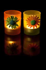 Image showing Aromatic candles at night