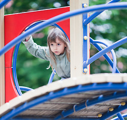 Image showing Little girl on a playground