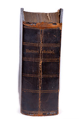 Image showing Back of old bible