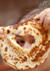 Image showing Look through the hole in pancake