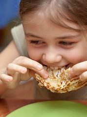 Image showing Enjoying breakfast