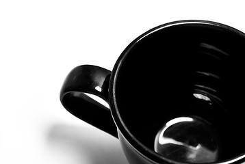 Image showing Empty black mug