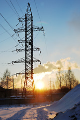 Image showing winter industrial landscape