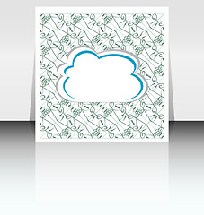 Image showing Abstract glossy speech bubble in cloud shape