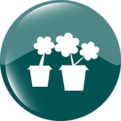 Image showing Flowerpot with plant - green icon isolated
