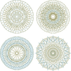 Image showing Mandala. Round ornament pattern set