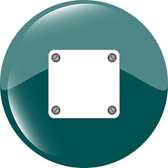 Image showing Green glossy empty speech bubble web button icon