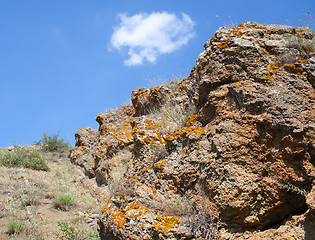 Image showing Mountain and cloud