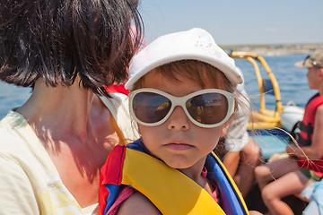 Image showing Little girl in life jacket