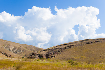 Image showing Mountain with majestic clouds