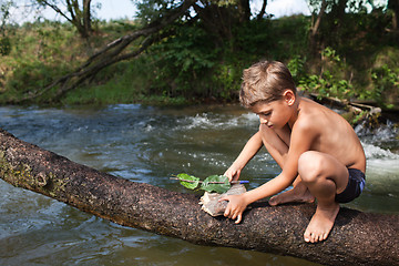 Image showing Summer fun at the river