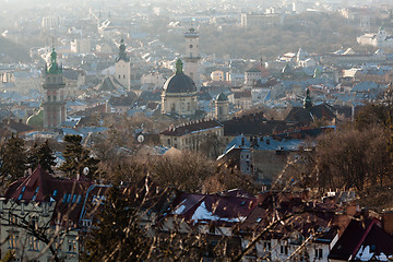 Image showing Lviv in sunny haze
