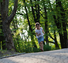 Image showing Little girl running