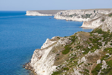 Image showing Rocky cliffs, the Black Sea coast