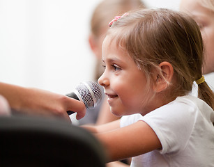 Image showing Child being interviewed