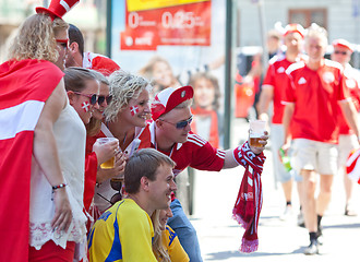 Image showing Football fans